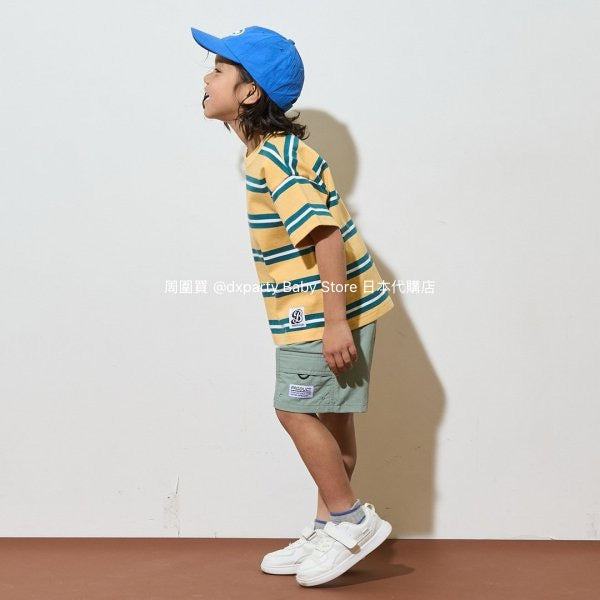 Japanese children's clothing b・R# striped short-sleeved top 100-150cm boys/girls spring and summer TOPS