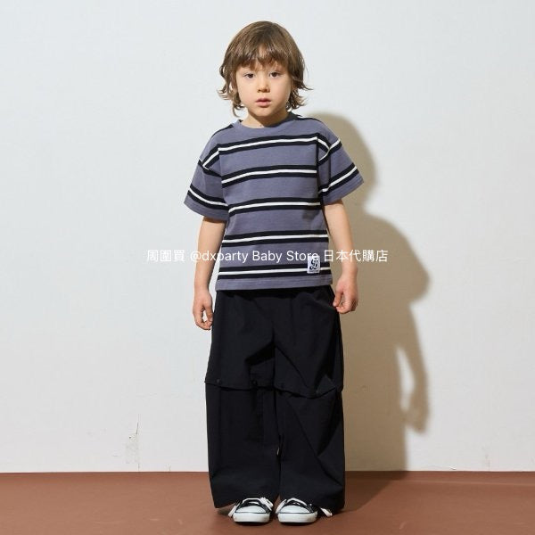 Japanese children's clothing b・R# striped short-sleeved top 100-150cm boys/girls spring and summer TOPS