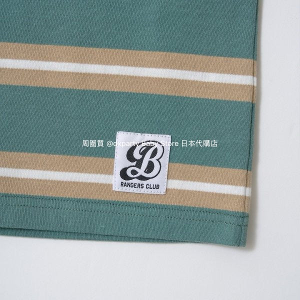Japanese children's clothing b・R# striped short-sleeved top 100-150cm boys/girls spring and summer TOPS