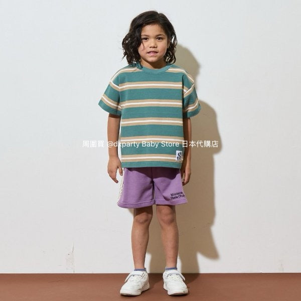 Japanese children's clothing b・R# striped short-sleeved top 100-150cm boys/girls spring and summer TOPS