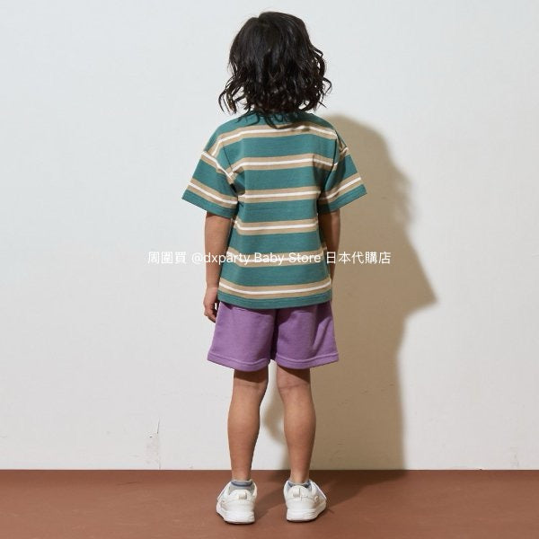Japanese children's clothing b・R# striped short-sleeved top 100-150cm boys/girls spring and summer TOPS