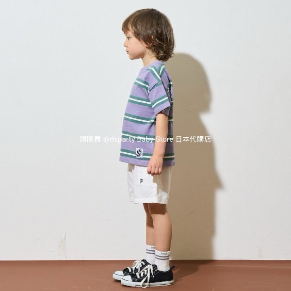Japanese children's clothing b・R# striped short-sleeved top 100-150cm boys/girls spring and summer TOPS
