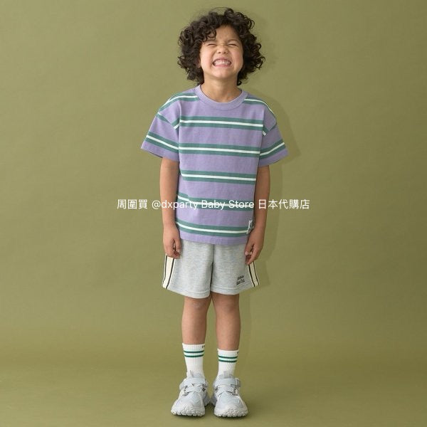 Japanese children's clothing b・R# striped short-sleeved top 100-150cm boys/girls spring and summer TOPS