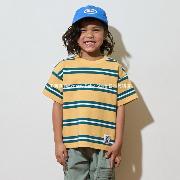 Japanese children's clothing b・R# striped short-sleeved top 100-150cm boys/girls spring and summer TOPS