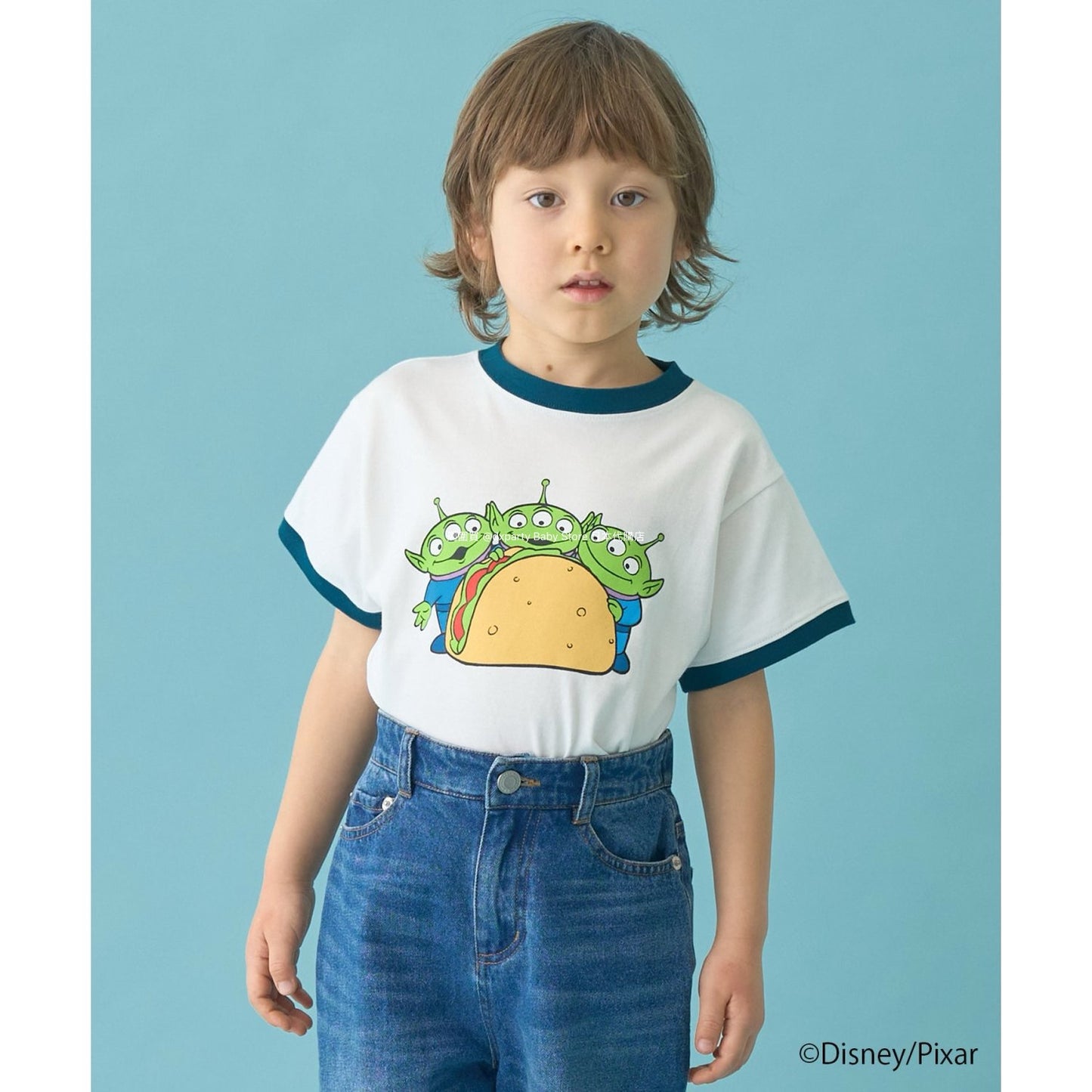 Japanese children's clothing b・R# x Disney quick-drying series cool-to-the-touch short-sleeved tops 100-140cm boys/girls spring/summer TOPS