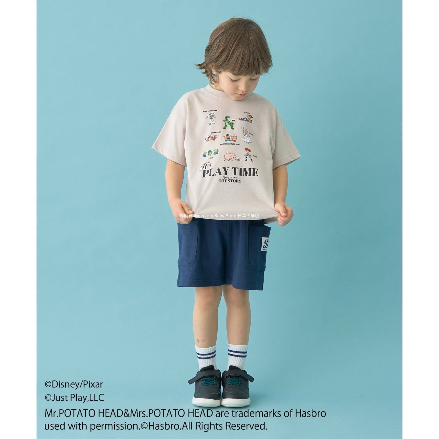 Japanese children's clothing b・R# x Disney quick-drying series cool-to-the-touch short-sleeved tops 100-140cm boys/girls spring/summer TOPS