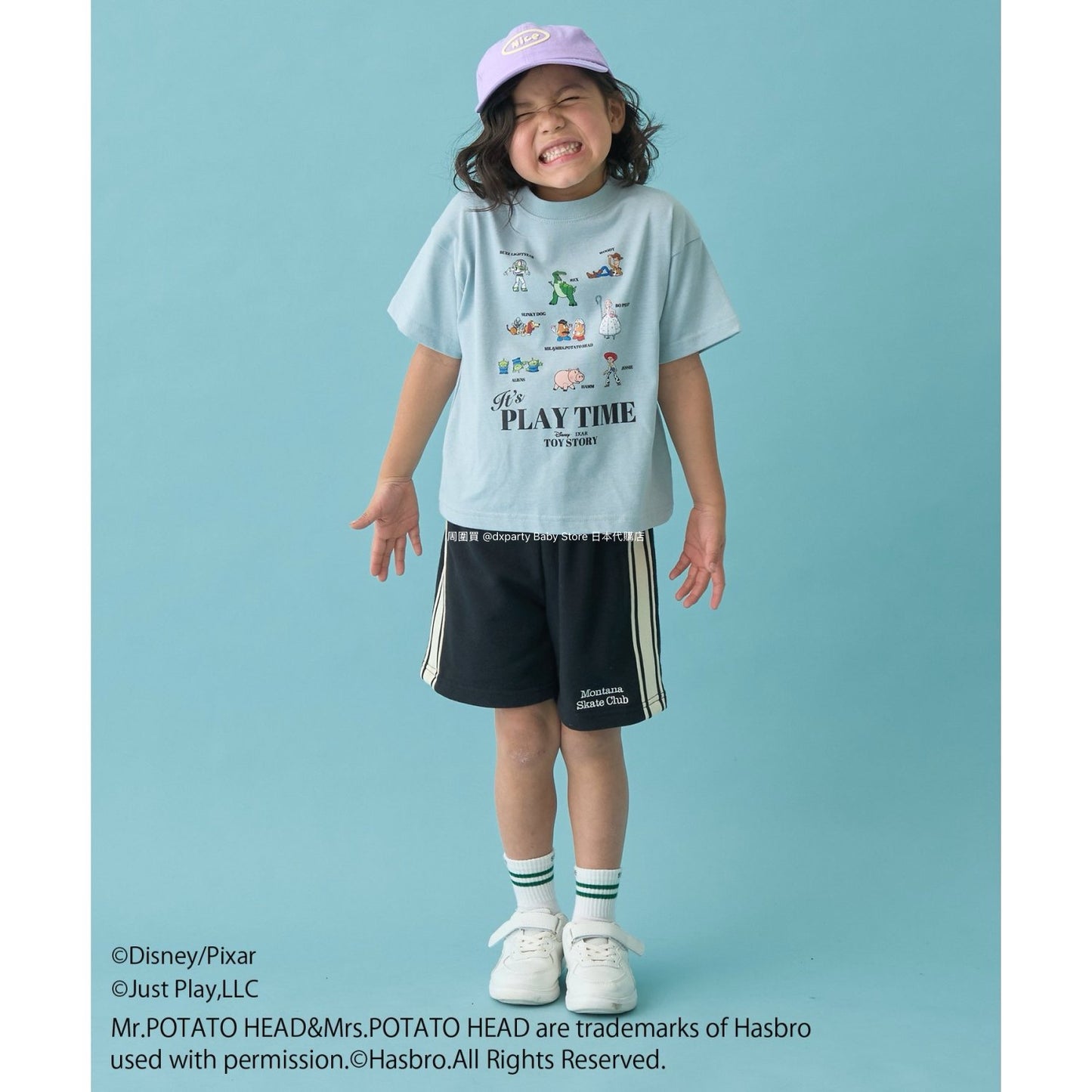 Japanese children's clothing b・R# x Disney quick-drying series cool-to-the-touch short-sleeved tops 100-140cm boys/girls spring/summer TOPS