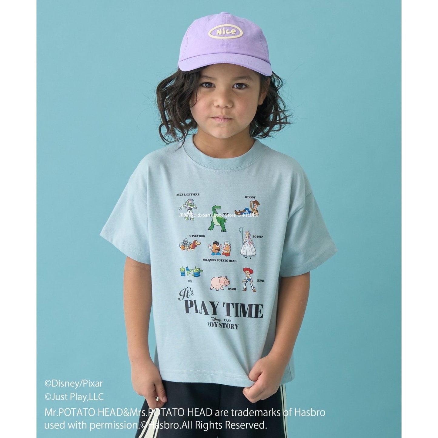 Japanese children's clothing b・R# x Disney quick-drying series cool-to-the-touch short-sleeved tops 100-140cm boys/girls spring/summer TOPS