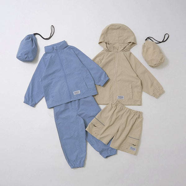 Japanese children's clothing b・R# waterproof windbreaker with storage pocket 100-140cm Boys/Girls Spring OUTERWEAR Waterproof Series