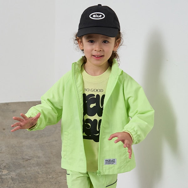 Japanese children's clothing b・R# waterproof windbreaker with storage pocket 100-140cm Boys/Girls Spring OUTERWEAR Waterproof Series