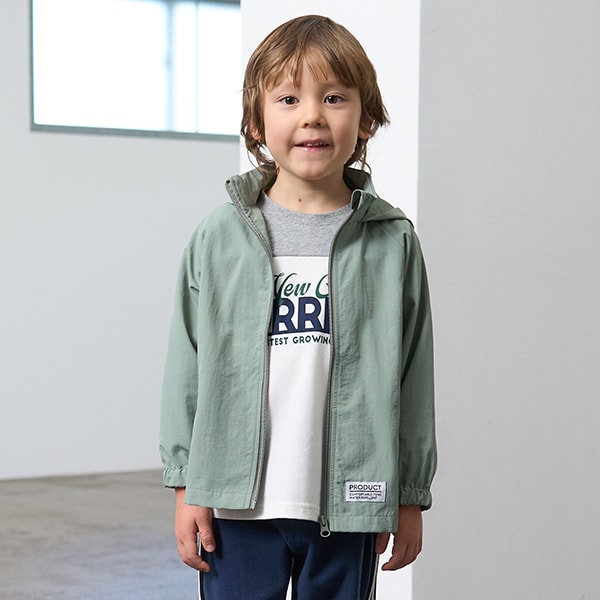 Japanese children's clothing b・R# waterproof windbreaker with storage pocket 100-140cm Boys/Girls Spring OUTERWEAR Waterproof Series