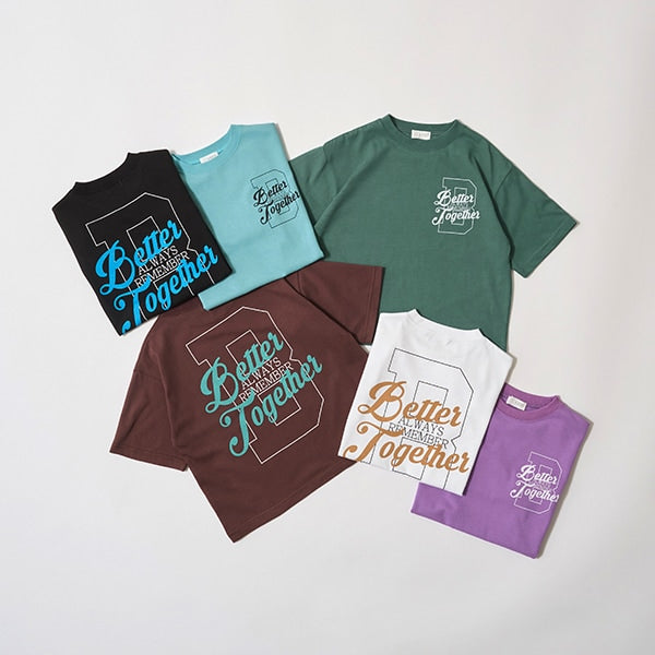 Japanese children's clothing b・R# contact cool water absorption quick dry series letter print top 100-150cm boys/girls summer TOPS