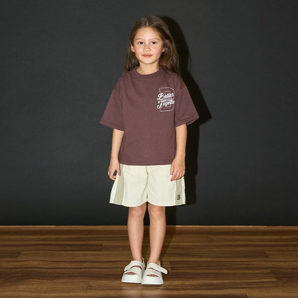 Japanese children's clothing b・R# contact cool water absorption quick dry series letter print top 100-150cm boys/girls summer TOPS