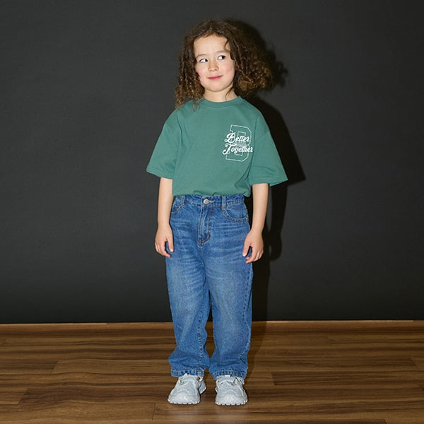 Japanese children's clothing b・R# contact cool water absorption quick dry series letter print top 100-150cm boys/girls summer TOPS