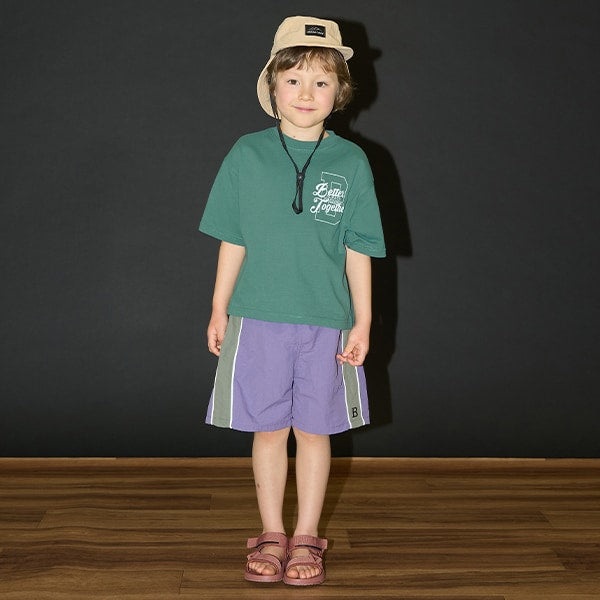 Japanese children's clothing b・R# contact cool water absorption quick dry series letter print top 100-150cm boys/girls summer TOPS