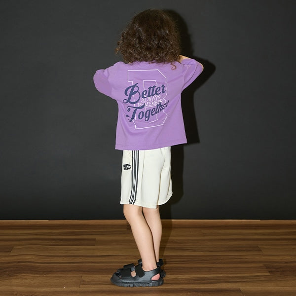 Japanese children's clothing b・R# contact cool water absorption quick dry series letter print top 100-150cm boys/girls summer TOPS