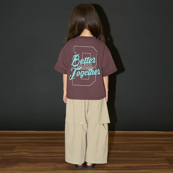 Japanese children's clothing b・R# contact cool water absorption quick dry series letter print top 100-150cm boys/girls summer TOPS