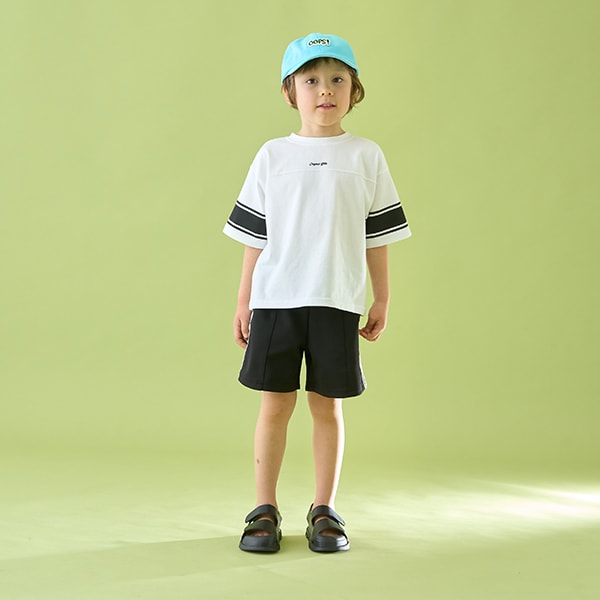Japanese children's clothing b・R# 2Way front and back contact cool water absorption quick-drying series baseball style top 100-150cm boys/girls summer TOPS