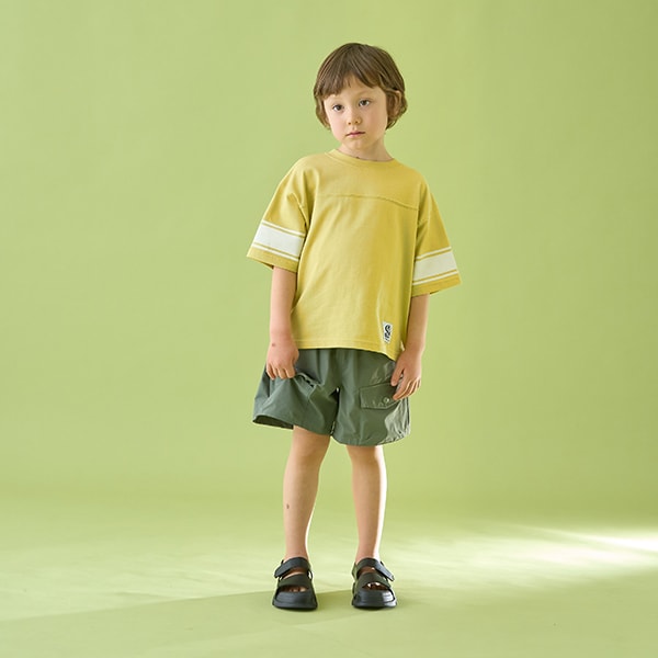 Japanese children's clothing b・R# 2Way front and back contact cool water absorption quick-drying series baseball style top 100-150cm boys/girls summer TOPS