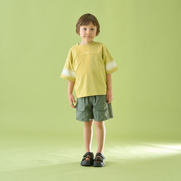 Japanese children's clothing b・R# 2Way front and back contact cool water absorption quick-drying series baseball style top 100-150cm boys/girls summer TOPS