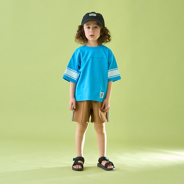 Japanese children's clothing b・R# 2Way front and back contact cool water absorption quick-drying series baseball style top 100-150cm boys/girls summer TOPS