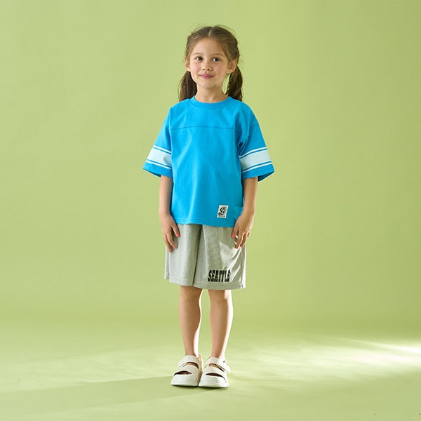 Japanese children's clothing b・R# 2Way front and back contact cool water absorption quick-drying series baseball style top 100-150cm boys/girls summer TOPS