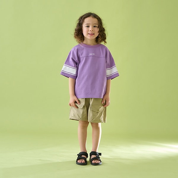 Japanese children's clothing b・R# 2Way front and back contact cool water absorption quick-drying series baseball style top 100-150cm boys/girls summer TOPS