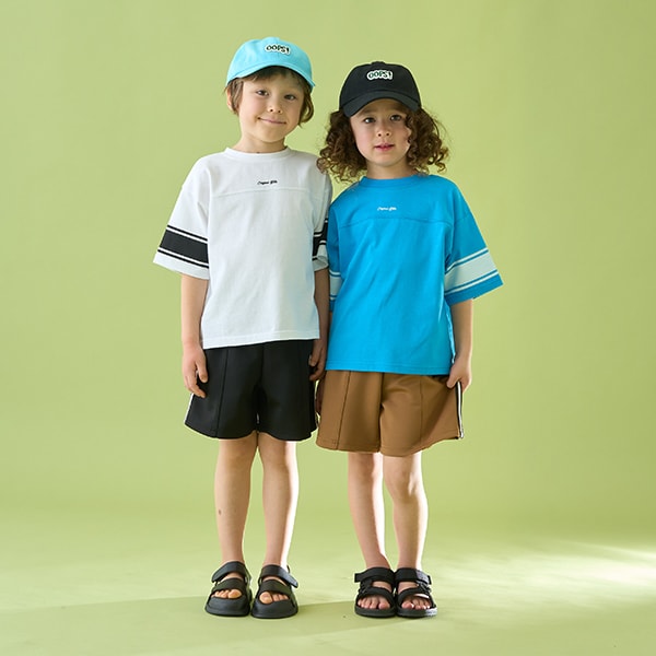 Japanese children's clothing b・R# 2Way front and back contact cool water absorption quick-drying series baseball style top 100-150cm boys/girls summer TOPS