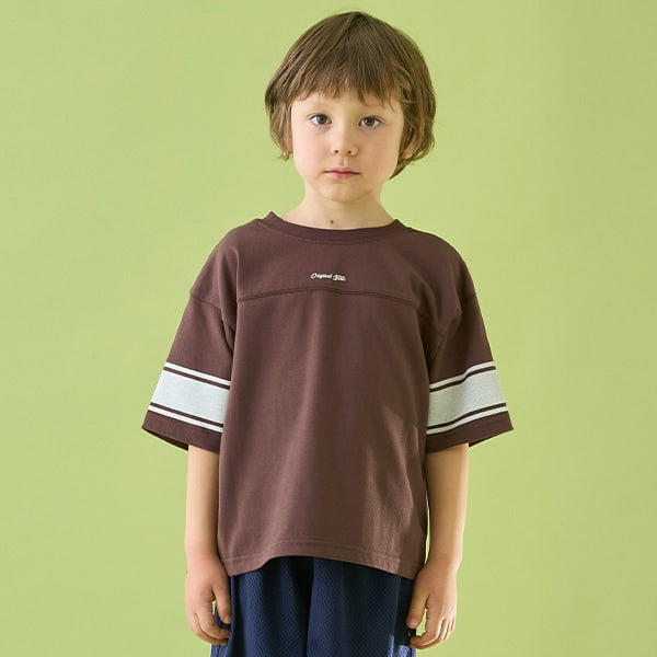 Japanese children's clothing b・R# 2Way front and back contact cool water absorption quick-drying series baseball style top 100-150cm boys/girls summer TOPS