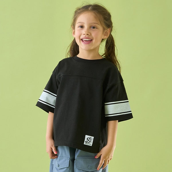 Japanese children's clothing b・R# 2Way front and back contact cool water absorption quick-drying series baseball style top 100-150cm boys/girls summer TOPS