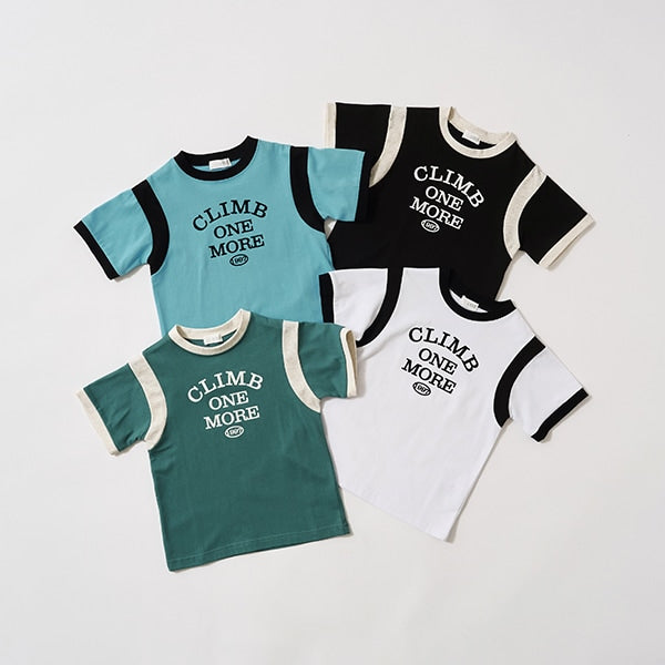 Japanese children's clothing b・R# contact cool water absorption quick dry series patchwork top 100-150cm boys/girls summer TOPS