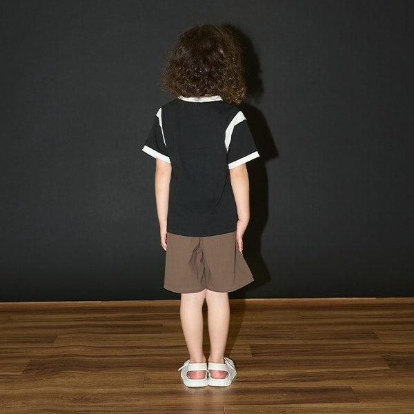 Japanese children's clothing b・R# contact cool water absorption quick dry series patchwork top 100-150cm boys/girls summer TOPS