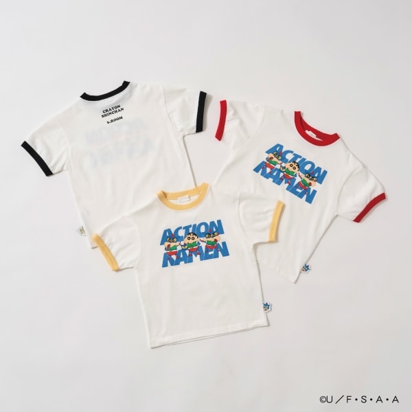 Japanese children's clothing b・R# x Crayon Shin-chan cool contact water-absorbing quick-drying series short-sleeved tops 100-140cm boys'/girls' summer TOPS