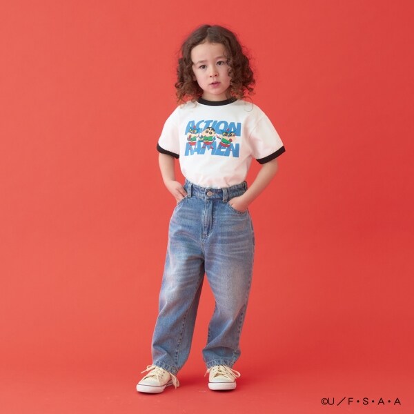 Japanese children's clothing b・R# x Crayon Shin-chan cool contact water-absorbing quick-drying series short-sleeved tops 100-140cm boys'/girls' summer TOPS