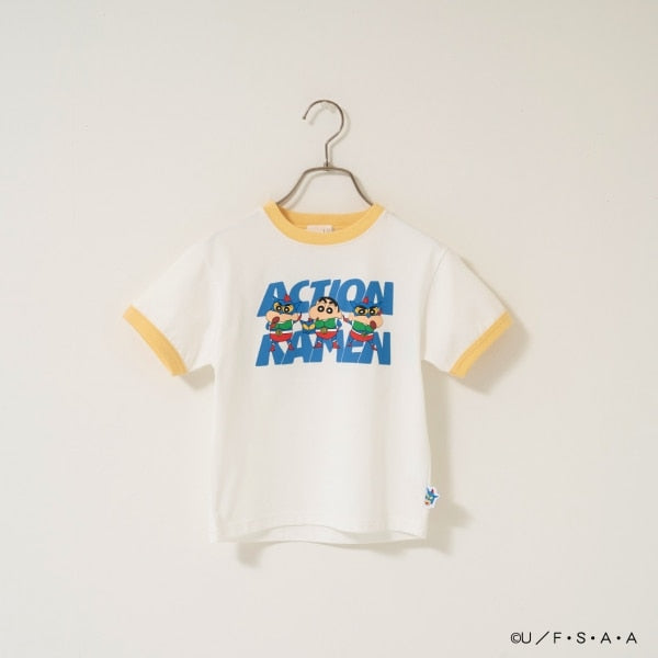 Japanese children's clothing b・R# x Crayon Shin-chan cool contact water-absorbing quick-drying series short-sleeved tops 100-140cm boys'/girls' summer TOPS