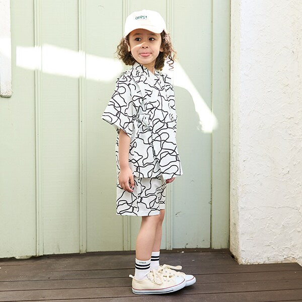 Japanese children's clothing b・R# Jinbei Japanese Kimono 100-130cm Boys Summer TOPS PANTS Japanese Summer Festival Special