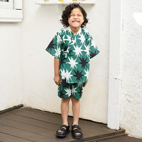 Japanese children's clothing b・R# Jinbei Japanese Kimono 100-130cm Boys Summer TOPS PANTS Japanese Summer Festival Special
