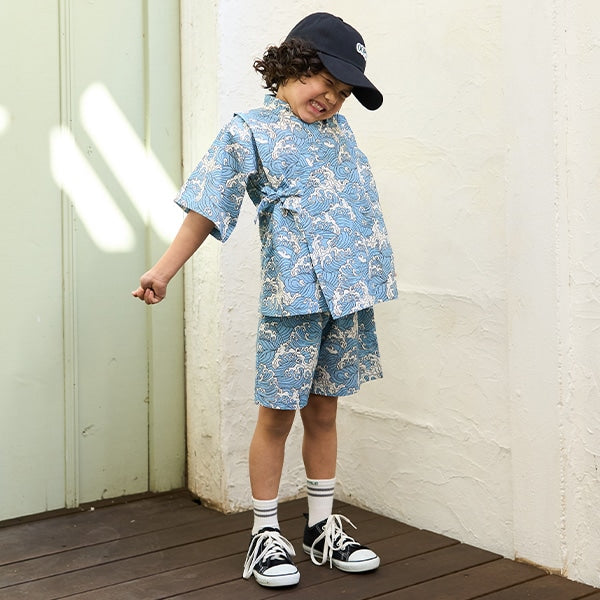 Japanese children's clothing b・R# Jinbei Japanese Kimono 100-130cm Boys Summer TOPS PANTS Japanese Summer Festival Special