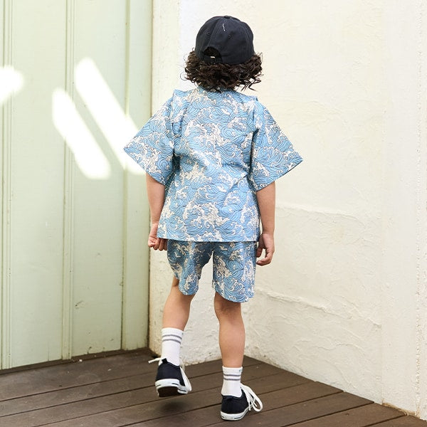 Japanese children's clothing b・R# Jinbei Japanese Kimono 100-130cm Boys Summer TOPS PANTS Japanese Summer Festival Special