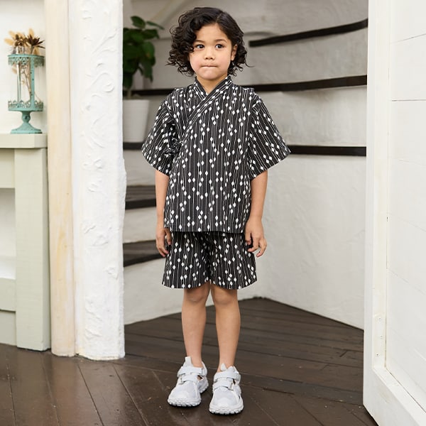Japanese children's clothing b・R# Jinbei Japanese Kimono 100-130cm Boys Summer TOPS PANTS Japanese Summer Festival Special
