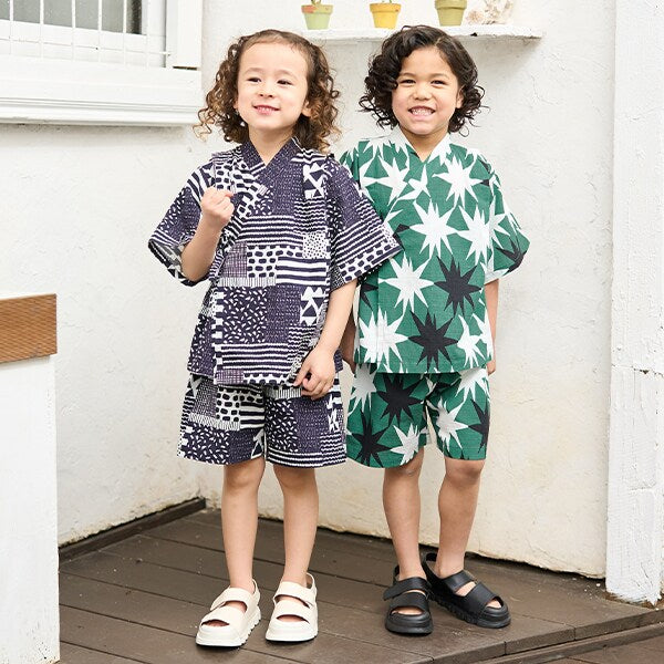 Japanese children's clothing b・R# Jinbei Japanese Kimono 100-130cm Boys Summer TOPS PANTS Japanese Summer Festival Special