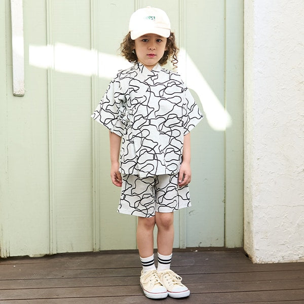 Japanese children's clothing b・R# Jinbei Japanese Kimono 100-130cm Boys Summer TOPS PANTS Japanese Summer Festival Special