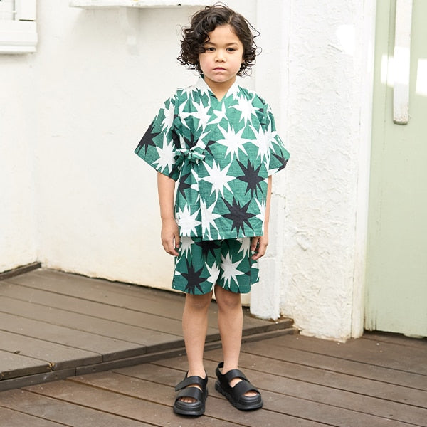 Japanese children's clothing b・R# Jinbei Japanese Kimono 100-130cm Boys Summer TOPS PANTS Japanese Summer Festival Special