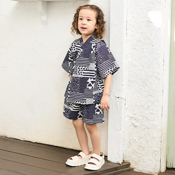 Japanese children's clothing b・R# Jinbei Japanese Kimono 100-130cm Boys Summer TOPS PANTS Japanese Summer Festival Special