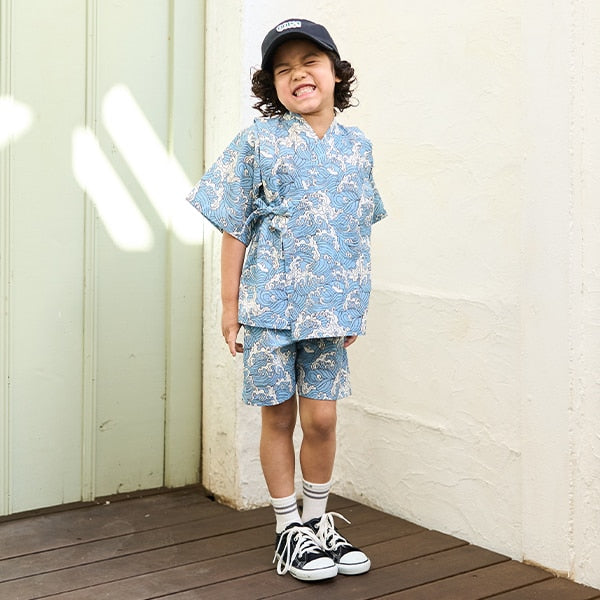 Japanese children's clothing b・R# Jinbei Japanese Kimono 100-130cm Boys Summer TOPS PANTS Japanese Summer Festival Special