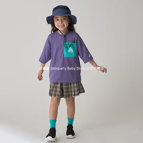 Japanese children's clothing mini#ML water-absorbing quick-drying mountain series pocket sports top 90-140cm boys'/girls' summer TOPS