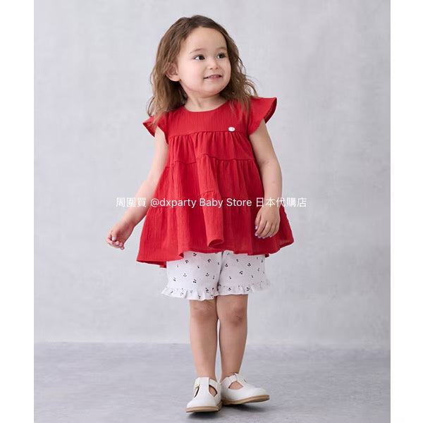 Japanese children's clothing pe#main ruffle shorts 80-130cm girls summer PANTS