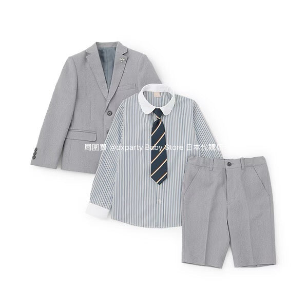 Japanese children's clothing pe#main three-piece suit 110-130cm boys' summer TOPS PANTS OUTERWEAR interview/banquet/performance