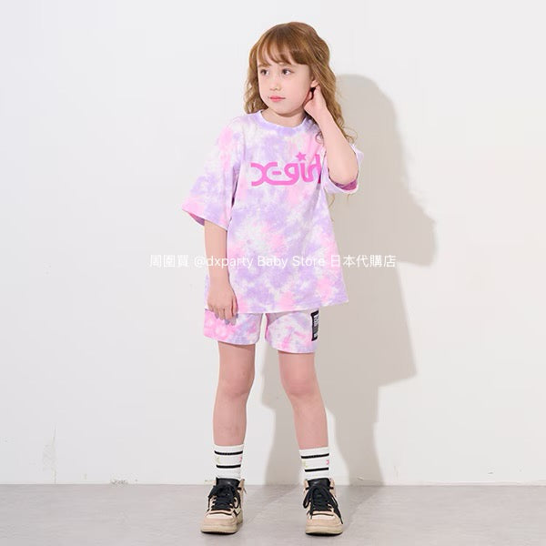 Japanese children's clothing X-girl Stages tie-dye shorts 80-140cm girls' summer PANTS