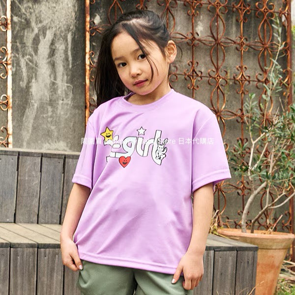 Japanese children's clothing X-girl Stages contact cool water absorption quick dry color changing print top 80-140cm girls summer TOPS